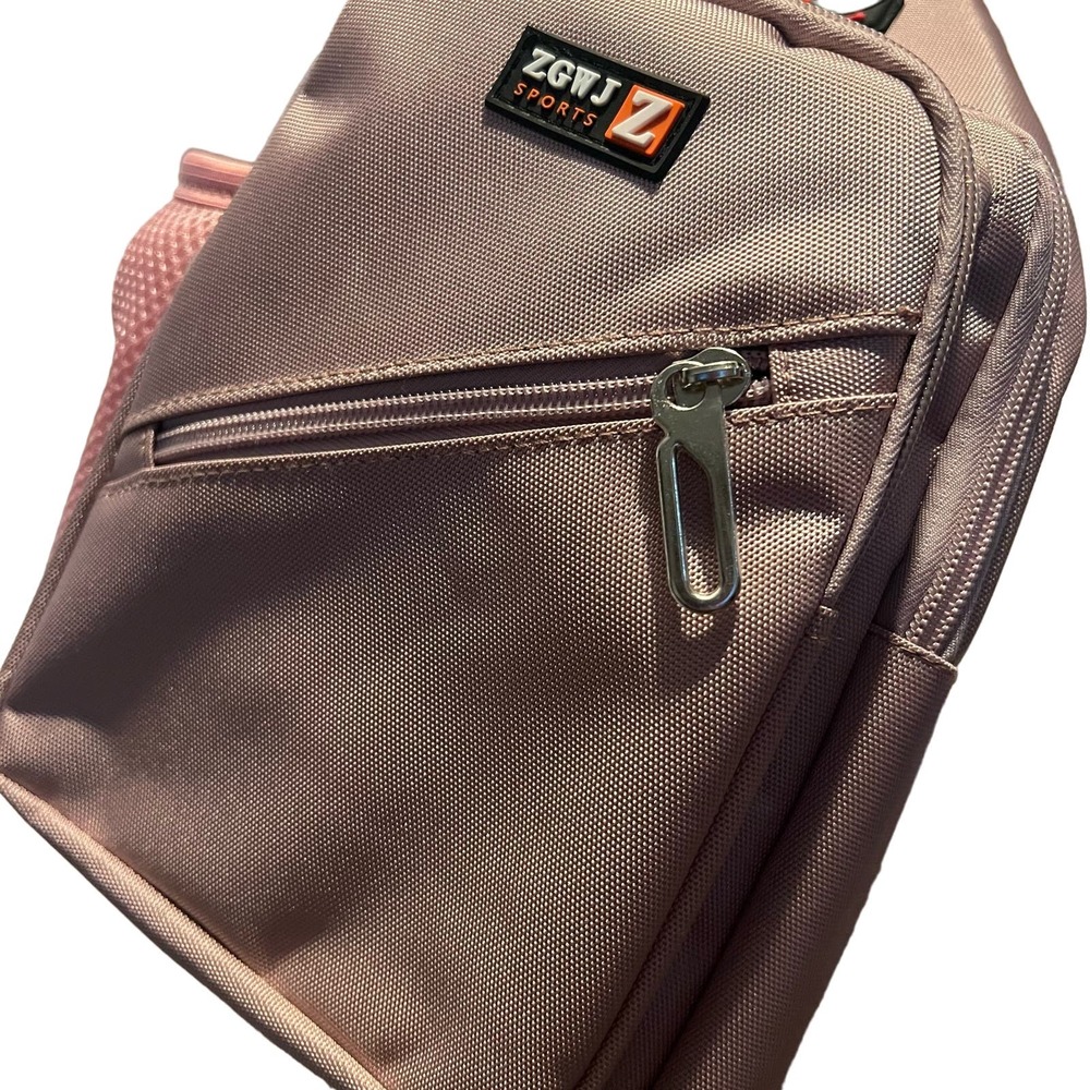 Hiking Crossbody Bag Pink with Bottle Carrier